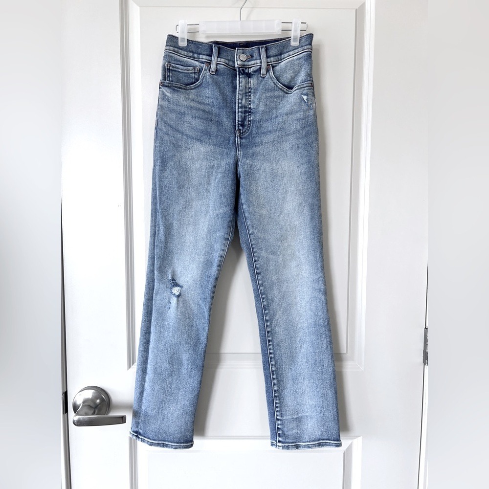 Express Blue Straight Leg Jeans